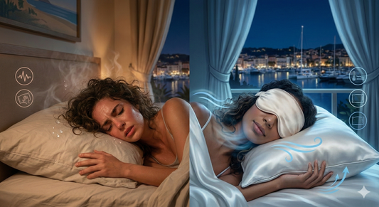Oreiller avec taie en soie de mûrier — régulation thermique et côté frais pour un sommeil optimal